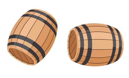 illustration of a set barrelのイラスト素材