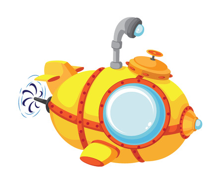 illustration of a cartoon bathyscapheのイラスト素材