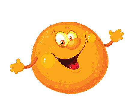 illustration of a orange cuteのイラスト素材
