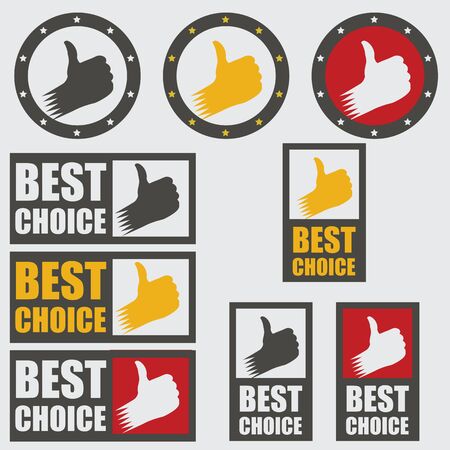 Vector set of best choice iconsのイラスト素材
