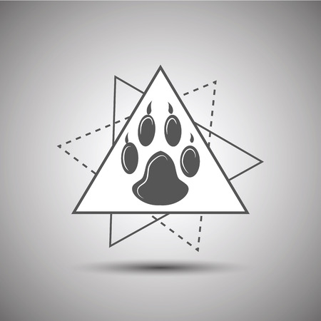 Animal footprint for ecology design template.のイラスト素材