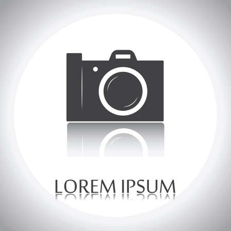Black vector photo camera iconのイラスト素材