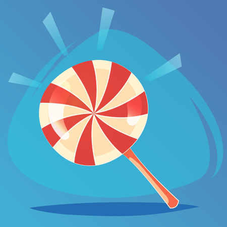 Colorful lollipop candy sweet food game icon, cartoon food, vector illustration eps10.のイラスト素材