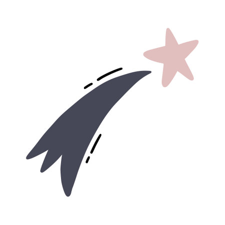 shooting star. Vector element for design of postcard.のイラスト素材