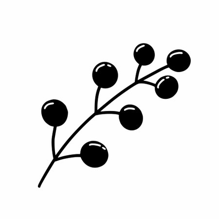 spring twig. sketch. Vector doodle illustration.のイラスト素材