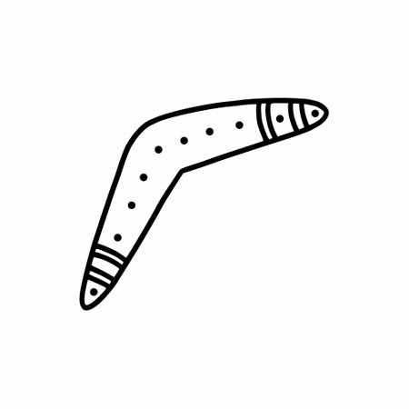Boomerang. Vector doodle illustration. hand drawn sketch. icon.のイラスト素材