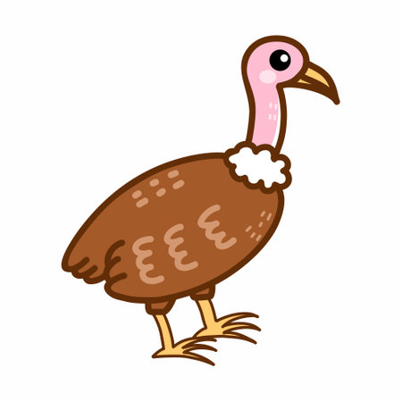 Vulture. African bird of prey. Griffin. Vector doodle illustration.のイラスト素材