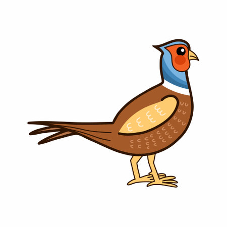 Ibis on white background. beautiful exotic bird. Zoo animals. Vector doodle illustration.のイラスト素材