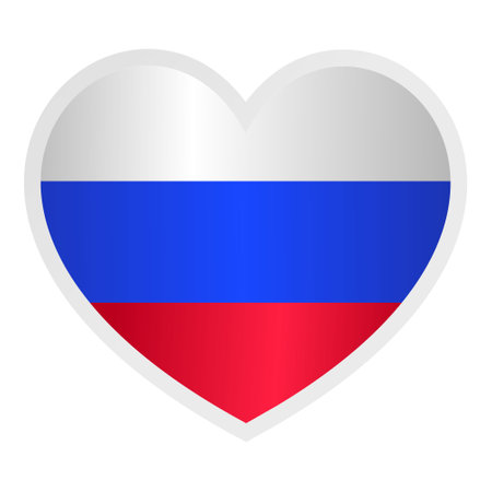 Flag of Russian Federation in form of ribbon. Illustration for Day of Russia on June 12.のイラスト素材