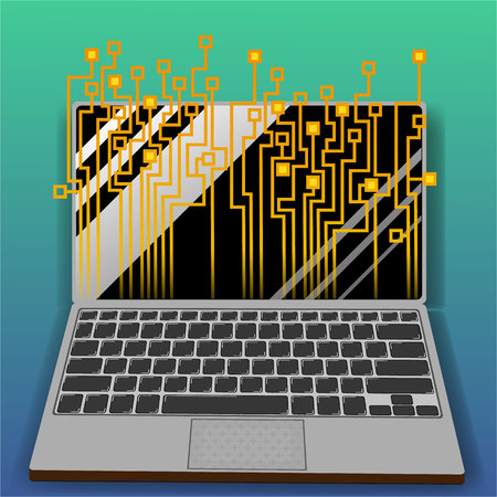 Laptop vector illustration.のイラスト素材