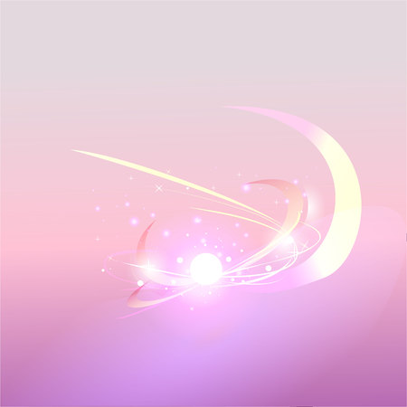 Magic pearl with lights and abstract blurred background cute realistic magic pearlのイラスト素材