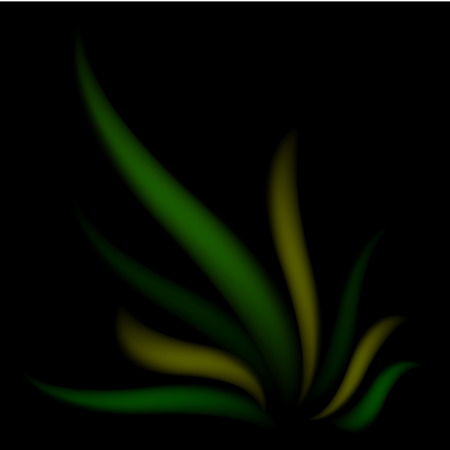 Creative green-yellow fire with   flames   lights motion effect   background with , cover poster for web and print vector modern templateのイラスト素材