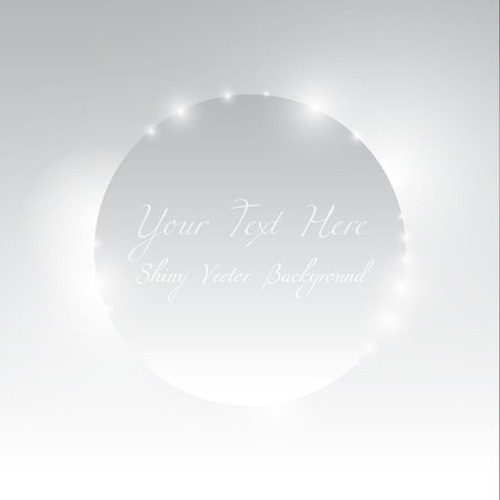 Shiny silver-white round vector background with sparkles and 3d effect for web and print decoration.のイラスト素材