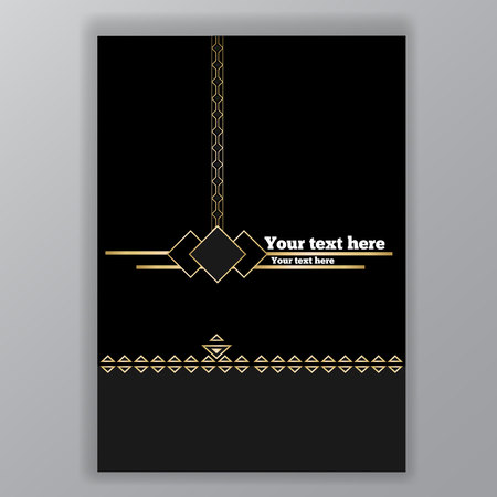 Geometric  page template for web and print, luxury design Art Deco clear and fancyのイラスト素材