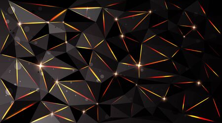 Low poly black dark-grey abstract background, polygonal shapes background triangles mosaic, for web...