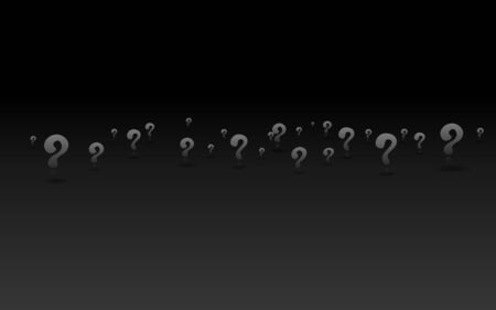 Question signs When word, FAQ  help. problem solve  realistic vector illustration of ask question mark, 3d shapes.のイラスト素材