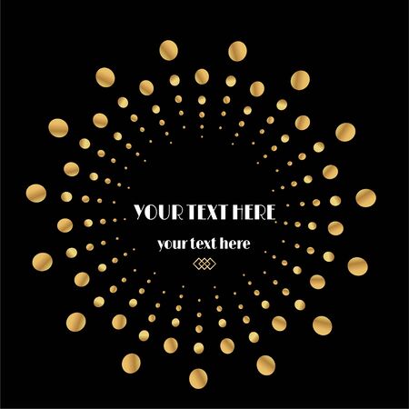 Art Deco page template, retro style for web and print, geometric retro pattern design with golden lines. Modern design for menu or flyer, luxury gentle twenties styleのイラスト素材