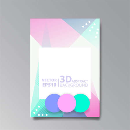 Chaos abstract geometric covers design. Cool halftone shiny gradients templates set. Fluid shapes poster composition. Retro futuristic creative 90s and 80s style. Modern flyers, banners and labelsのイラスト素材