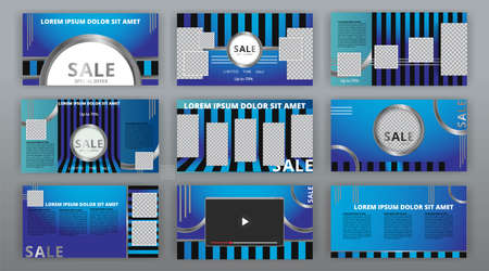 Trendy website templates, minimal presentation design. Multipurpose template for presentation slide,...