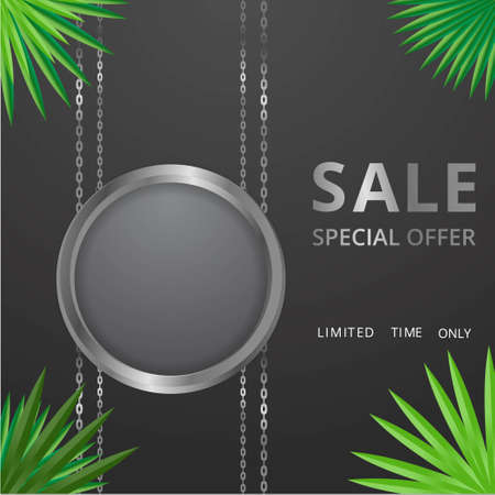 Metallic golden stage realistic, round platform and realistic frame minimal background, 3d scene for product presentation or mockup. Sale promo podium, for winner, advertising.のイラスト素材