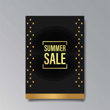Luxury abstract Sale brochure template. Art deco elegant banner, premium promo background for holiday, with gold. Shiny Vector illustration.のイラスト素材