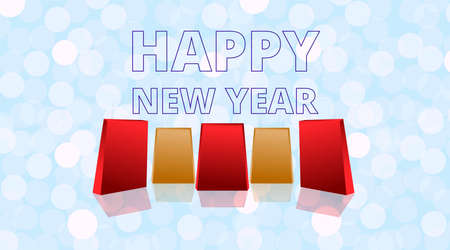 Happy New Year Elegant vector illustration for banner, flyer and greeting card. Luxury Christmas and New Year holidays background, winter season.のイラスト素材