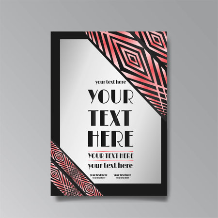 modern flyer template design with geometric shapes and place for your text.のイラスト素材
