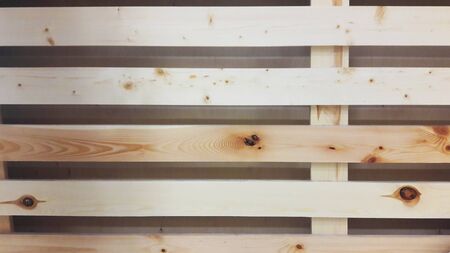 Drawer side of raw light wood planks