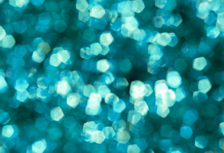 Turquoise bokeh background. Beautiful abstract christmas winter background with copy space.の写真素材
