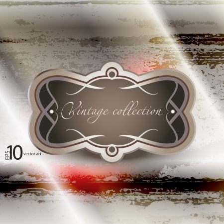 abstract vector vintage background with a flower ornamentのイラスト素材