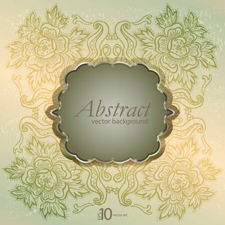 abstract vintage elegant  background with a textile ornamentのイラスト素材