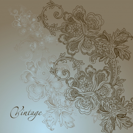 abstract vintage elegant vector background with a textile ornamentのイラスト素材