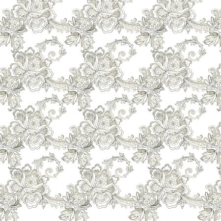 abstract vintage elegant vector background with a textile ornamentのイラスト素材