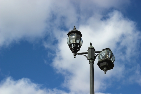 Broken street lampの写真素材