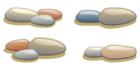  Collection of pebbleのイラスト素材