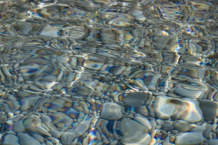 Clear sea water with rippleの写真素材