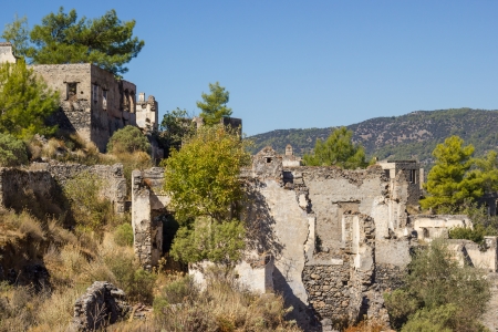 Ghost town (Kayakoy) in Turkeyの写真素材