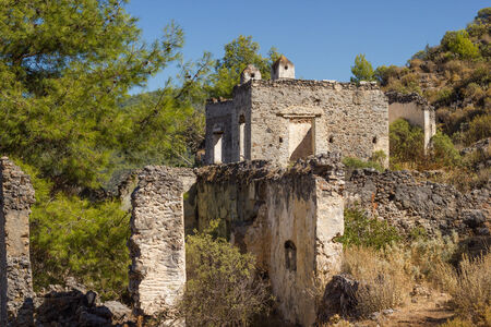 Ghost town (Kayakoy) in Turkeyの写真素材