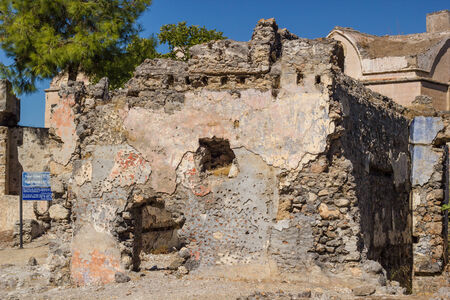 Ghost town (Kayakoy) in Turkeyの写真素材