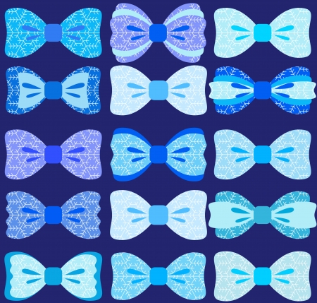  Christmas bows collectionのイラスト素材