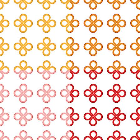 Cloverleaf knot  good luck symbol  seamless patternのイラスト素材