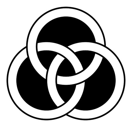 Borromean rings (three interlaced rings)のイラスト素材