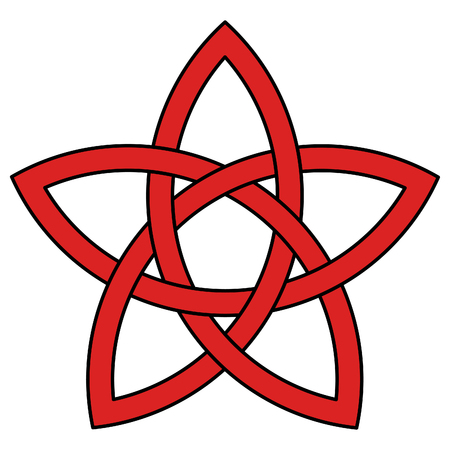 5point Celtic star knot vector illustrationのイラスト素材