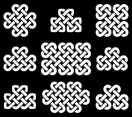 Celtic knots collection, vector illustrationのイラスト素材