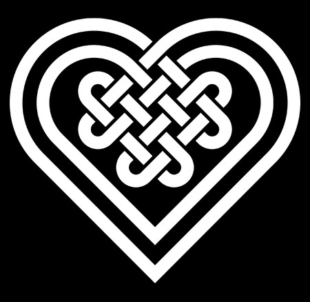 Celtic heart shape knot vector illustrationのイラスト素材