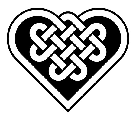 Celtic heart shape knot vector illustrationのイラスト素材