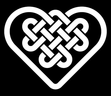 Celtic heart shape knot vector illustrationのイラスト素材