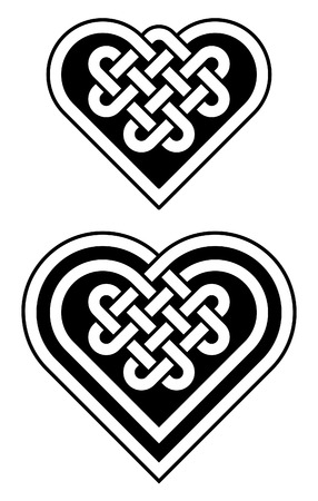 Celtic heart shape knot vector illustrationのイラスト素材