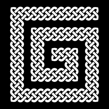 Celtic knot laid in clockwise spiral, vector illustrationのイラスト素材