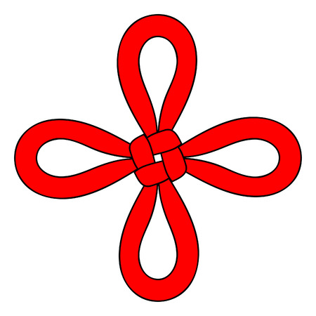 The Virtue knot a Chinese knot vector illustrationのイラスト素材